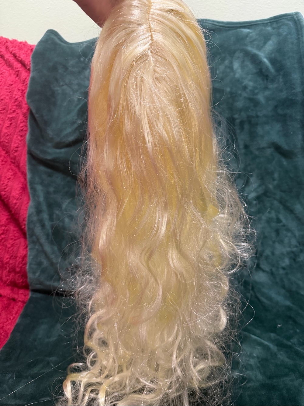 Blonde Long Wavy kids Hairpiece - Natural Light Blonde
